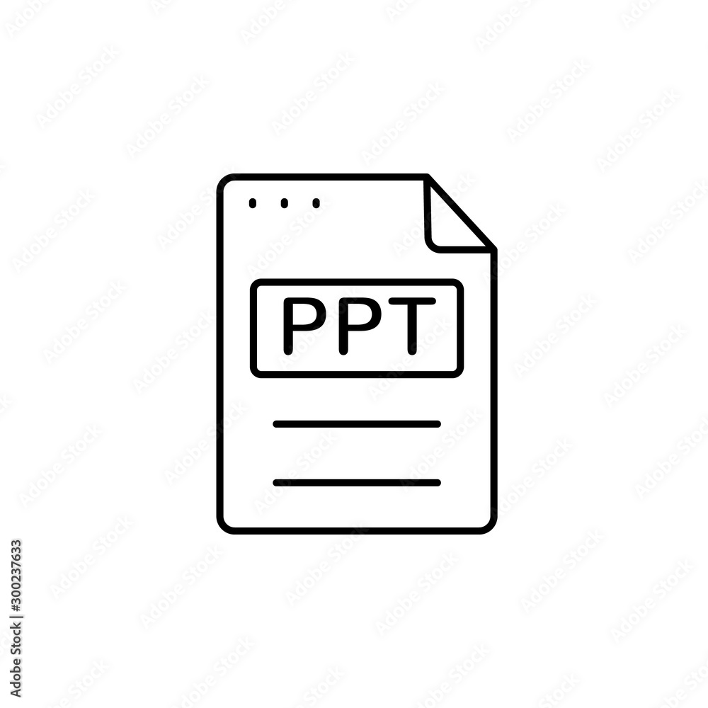 Poster file, document, ppt icon. simple line, outline vector of icons for ui and ux, website or mobile appl
