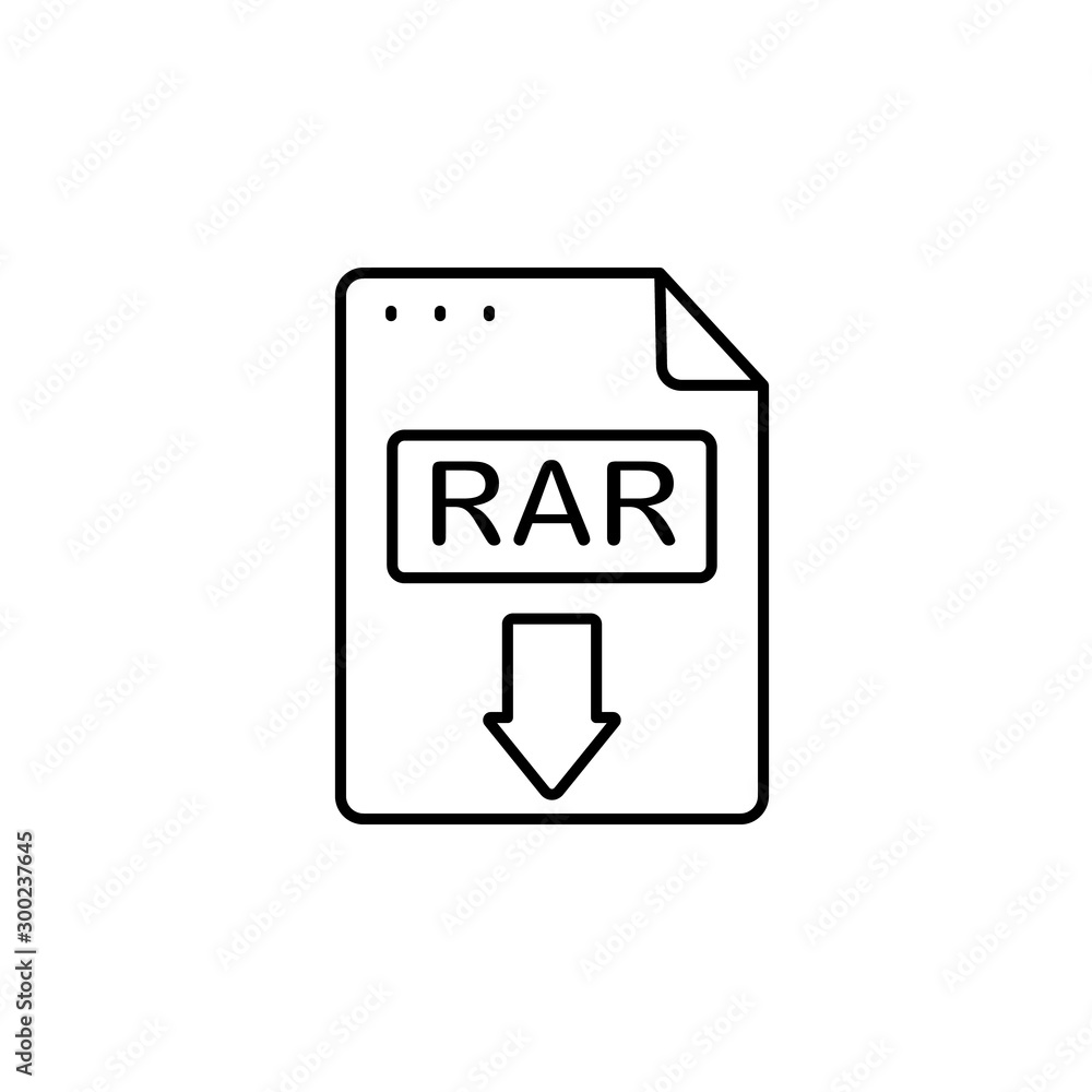 Poster file, document, rar icon. simple line, outline vector of icons for ui and ux, website or mobile appl