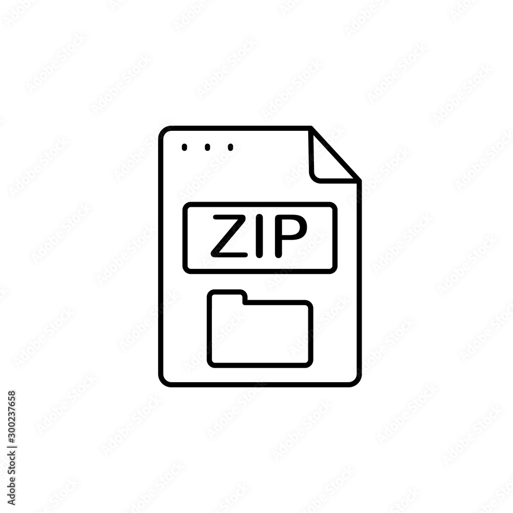 Poster file, document, zip icon. simple line, outline vector of icons for ui and ux, website or mobile appl