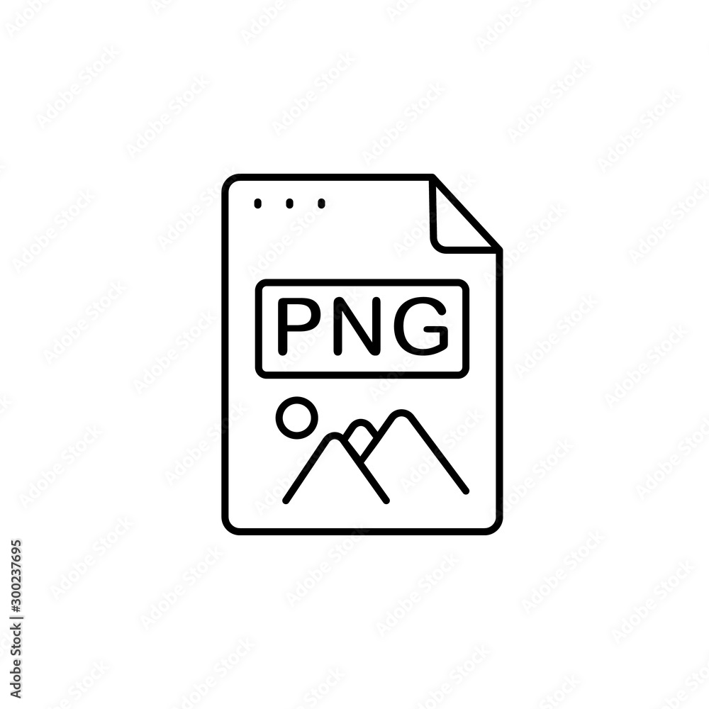 Poster file, document, png icon. simple line, outline vector of icons for ui and ux, website or mobile appl