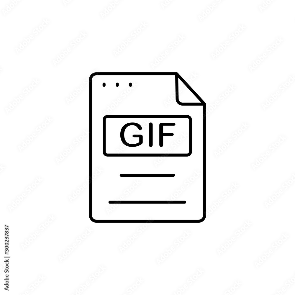 Poster file, document, gif icon. simple line, outline vector of icons for ui and ux, website or mobile appl