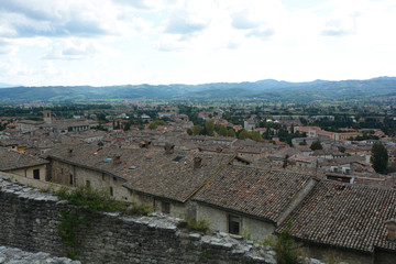Fototapeta na wymiar Gubbio, panorama sulla città