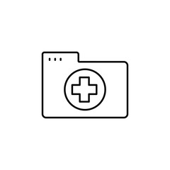 Folder medicine icon. Simple line, outline vector of icons for ui and ux, website or mobile application