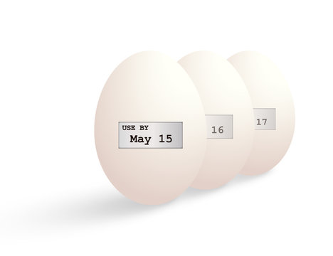 Managing expiration date on Eggs with IOT. Illustration symbolizes the evolution of IOT.