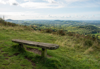 Malvern Hills views Worcestershire England