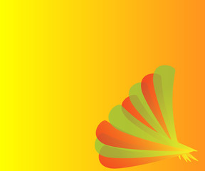 yellow orange gradient background with multi colors flower vector eps 10