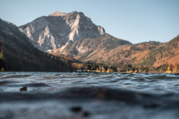 Langbathlake in ebensee austria, amazing lake in ebensee Austria during fall 