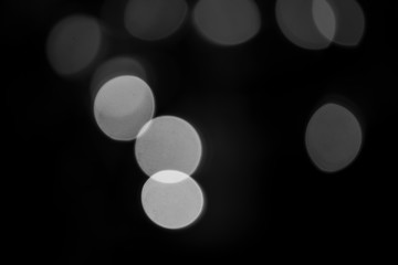 white bokeh abstract on Black background  