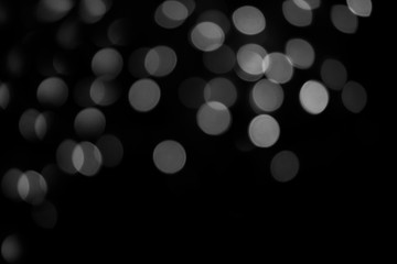 white bokeh abstract on Black background   © wanchai