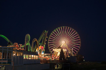 a nightly fun at amusement park