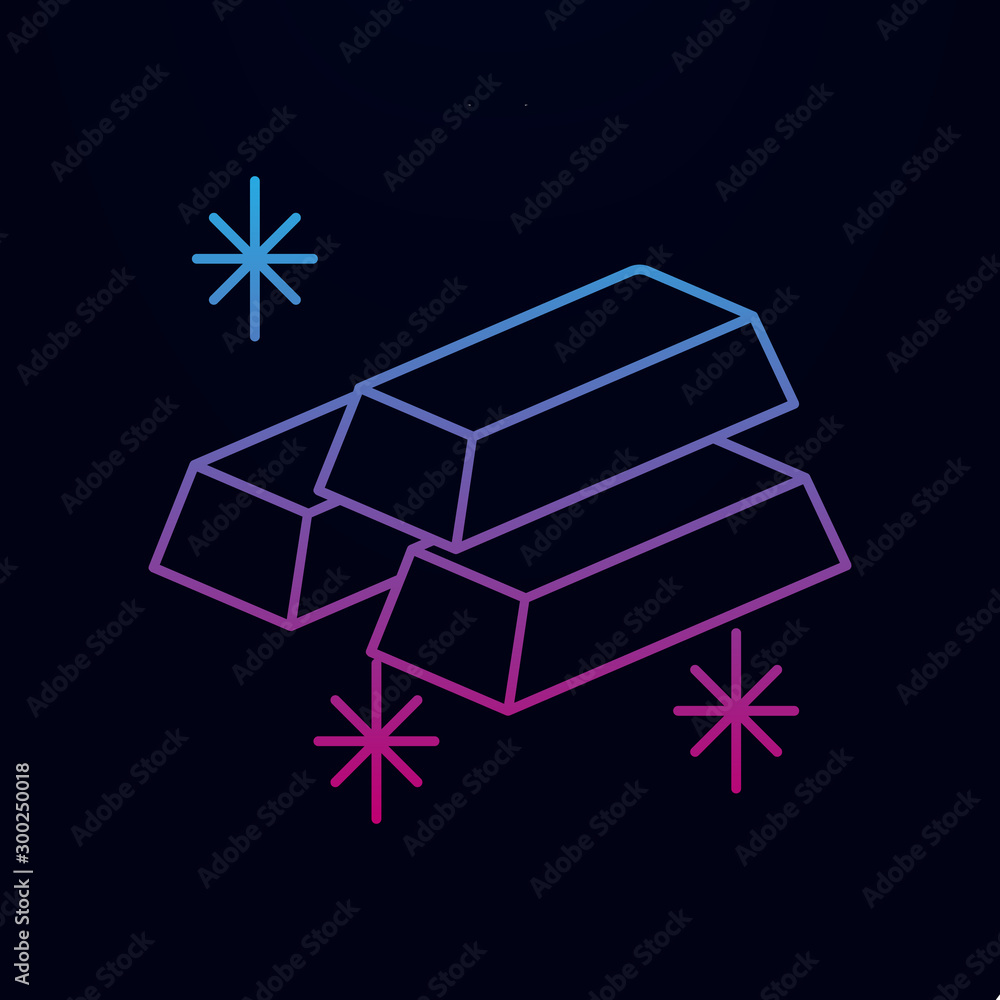 Aufkleber gold bars nolan icon. simple thin line, outline vector of banking icons for ui and ux, website or mo