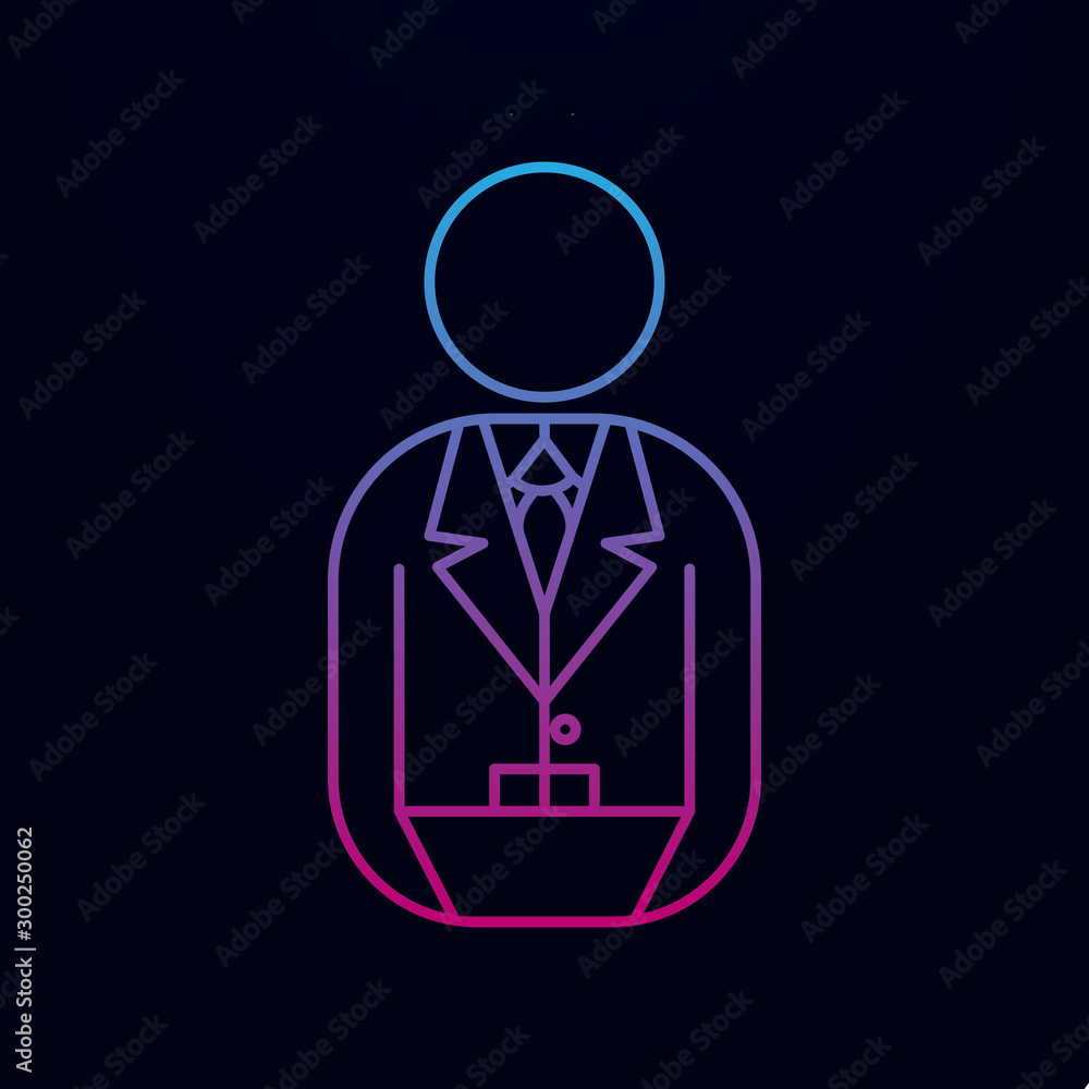 Poster banker nolan icon. simple thin line, outline vector of banking icons for ui and ux, website or mobil