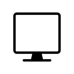 Monitor icon vector on white background