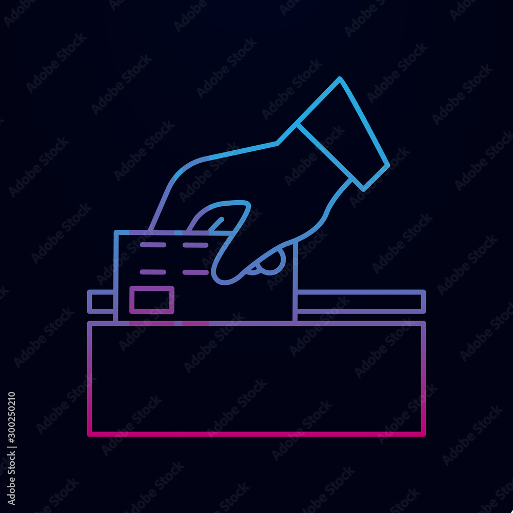 Poster after the terminal nolan icon. simple thin line, outline vector of banking icons for ui and ux, webs