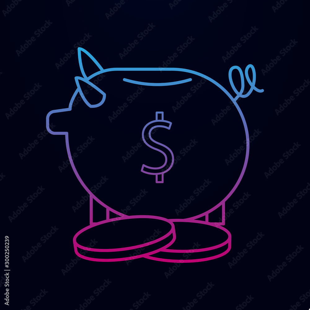 Aufkleber piggy bank nolan icon. simple thin line, outline vector of banking icons for ui and ux, website or m
