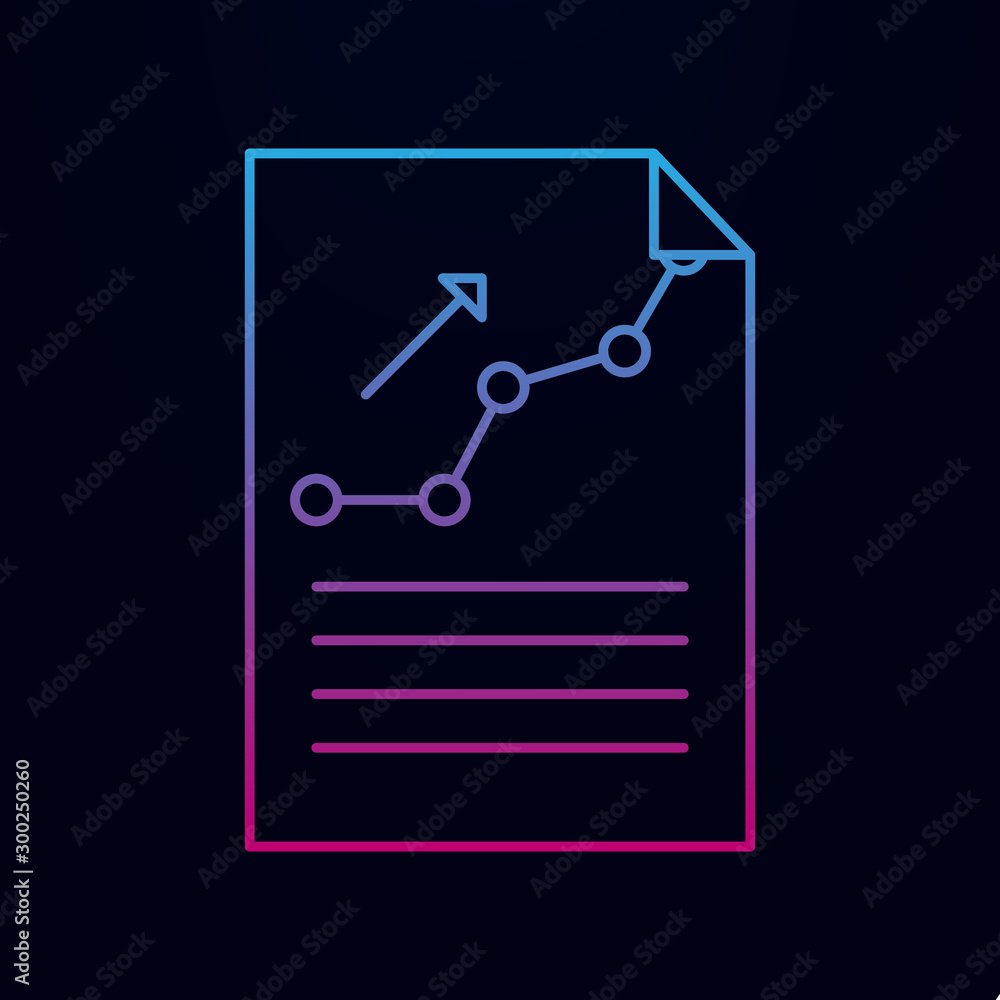 Poster report on paper nolan icon. simple thin line, outline vector of banking icons for ui and ux, website