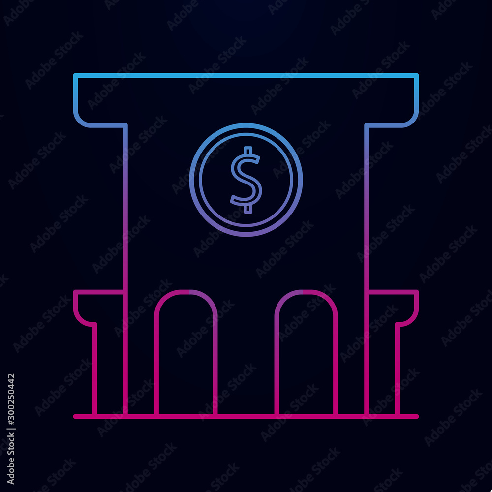 Poster bank nolan icon. simple thin line, outline vector of banking icons for ui and ux, website or mobile 