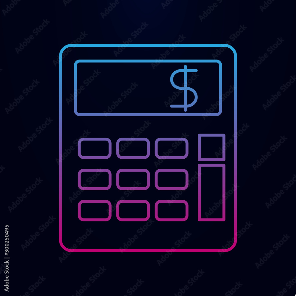Poster calculator nolan icon. simple thin line, outline vector of banking icons for ui and ux, website or m