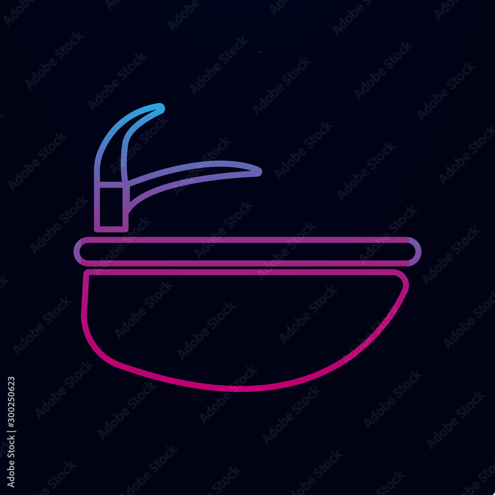 Poster sink nolan icon. simple thin line, outline vector of bathroom icons for ui and ux, website or mobile