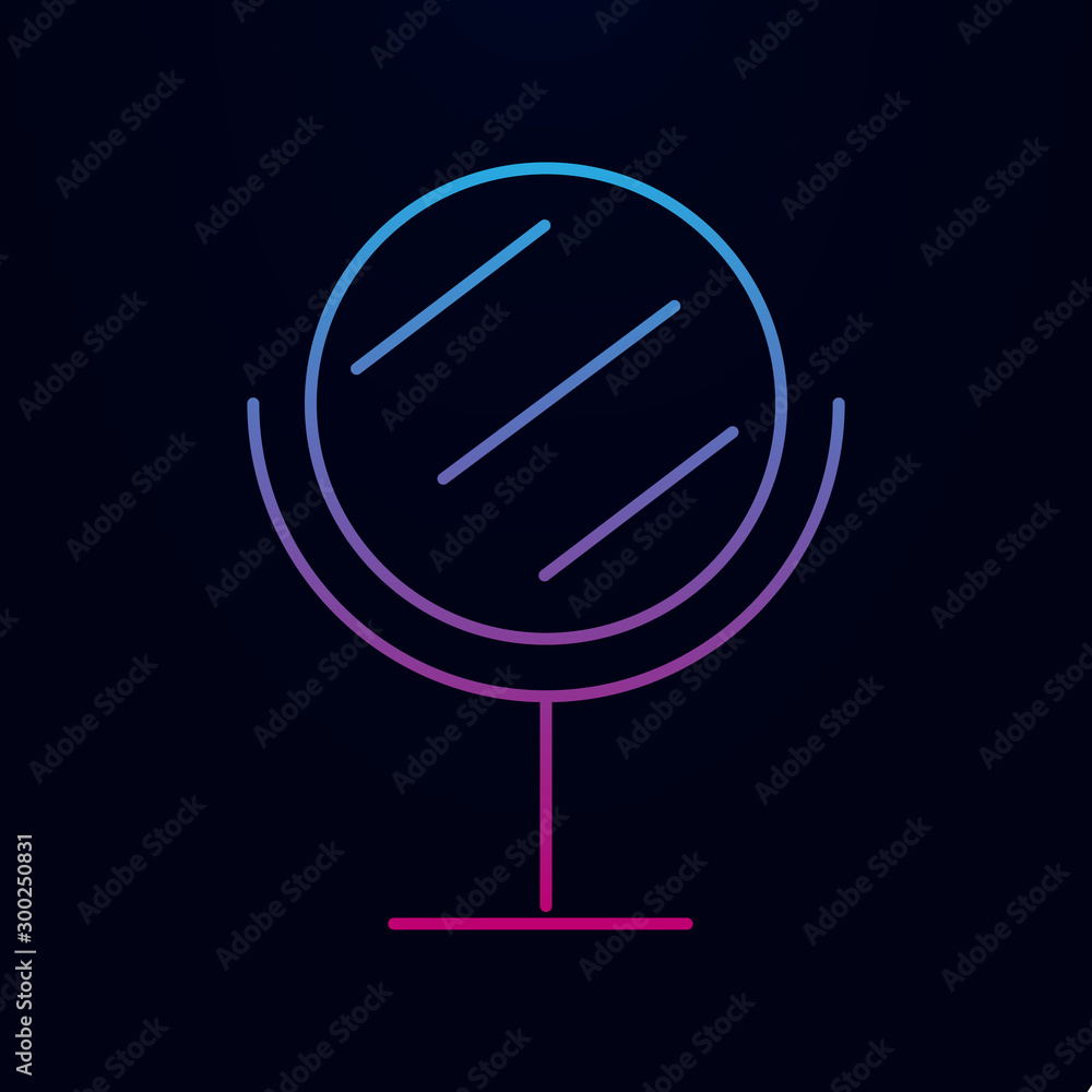 Poster mirror nolan icon. simple thin line, outline vector of bathroom icons for ui and ux, website or mobi