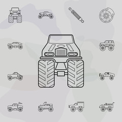 Bigfoot car front icon. Bigfoot car icons universal set for web and mobile © gunayaliyeva
