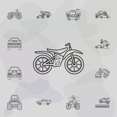 Fototapeta na wymiar Motorcycle icon. Bigfoot car icons universal set for web and mobile