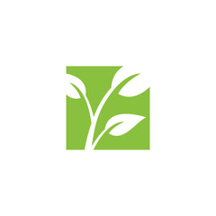 Ecology green vector icon logo illustration