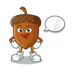 nut talking mascot vector cartoon art illustration