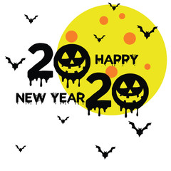 Happy new year 2020 typography, Popular stock image