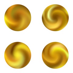 Set with round abstract blurred backgrounds.