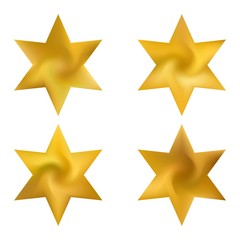 Kit of hexagram blurred backgrounds.