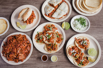 Tacos al Pastor, Mexican food in Taqueria Mexico City