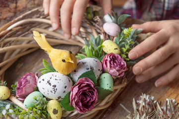 Making of Easter DIY wreath