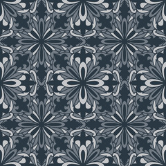 Abstract ornament seamless pattern.Damask floral vintage.Royal victorian texture.
