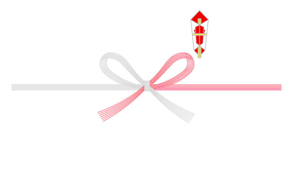 Japanese gift wrapping with mizuhiki ribbon (noshi style)
