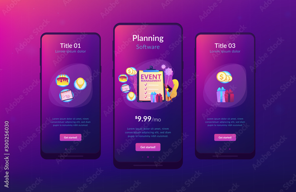 Poster manager with checklist creating event plan and development. event management and planning service, h