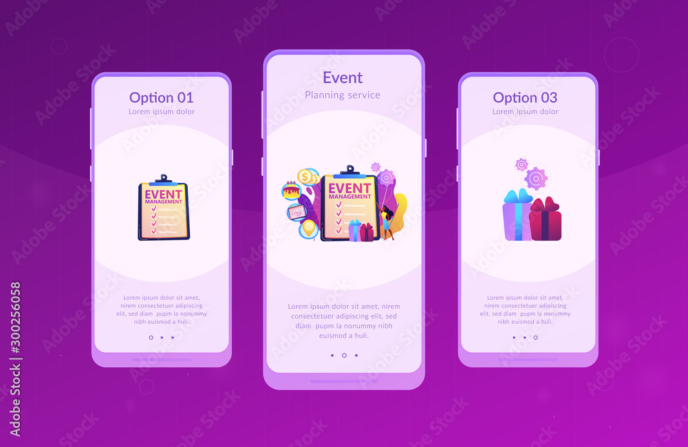 Poster manager with checklist creating event plan and development. event management and planning service, h