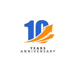 10 Year Anniversary Vector Template Design Illustration