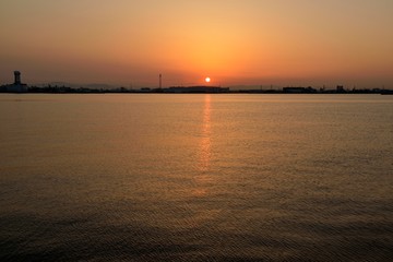 Naklejka premium 日の出の風景