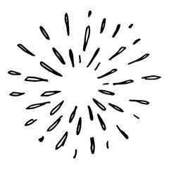 hand drawn of doodle starburst, sunburst, firework, explosion set. doodle design element. vector illustration