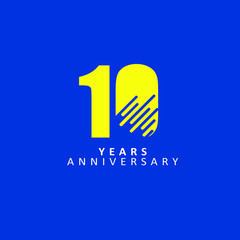 10 Year Anniversary Vector Template Design Illustration