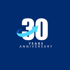30 Year Anniversary Vector Template Design Illustration