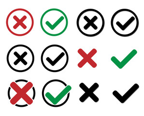 YES or NO button. Vector design, reject, cancel, simple, popular, media, social, user, communication, answer, approved, set, accept, okay, up, survey, like, say