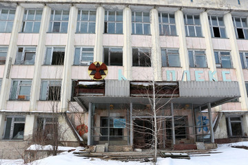 An abandoned hospital in the Ghost town of Pripyat.
