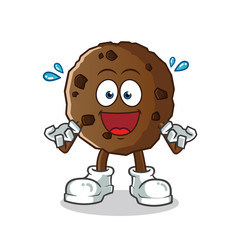 cookie very excited mascot vector cartoon illustration