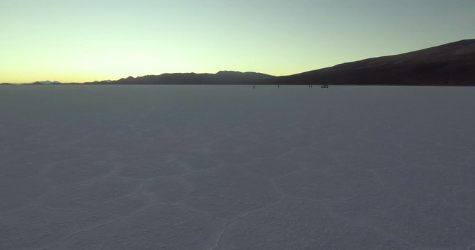 Sunrise in the World's Largest Salt Desert, Natural Wonder of the World.
