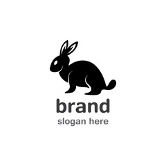 Rabbit Logo template vector icon illustration