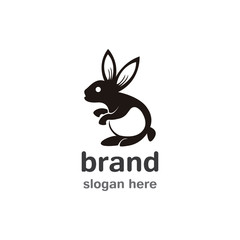 Rabbit Logo template vector icon illustration