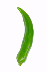 Raw green pepper pods