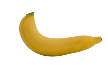 Ripe yellow bananas  isolated on white background.